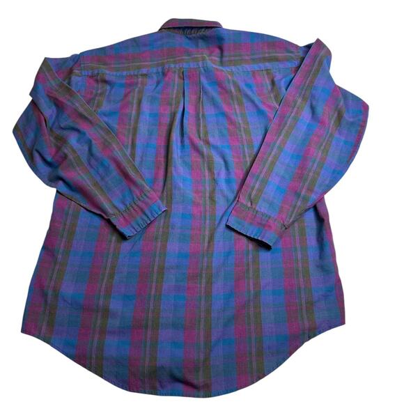 McGregor Classics Vintage Long Sleeve Button Down Shirt Mens Large Striped - Picture 6 of 7